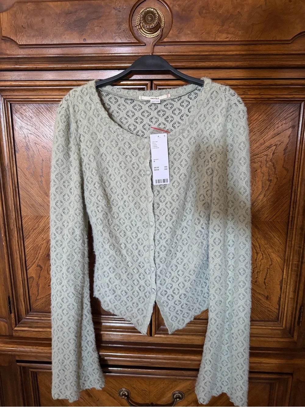 NWT Urban Outfitters Kimchi Blue Cassidy Cardigan in Sage - Picture 4 of 6